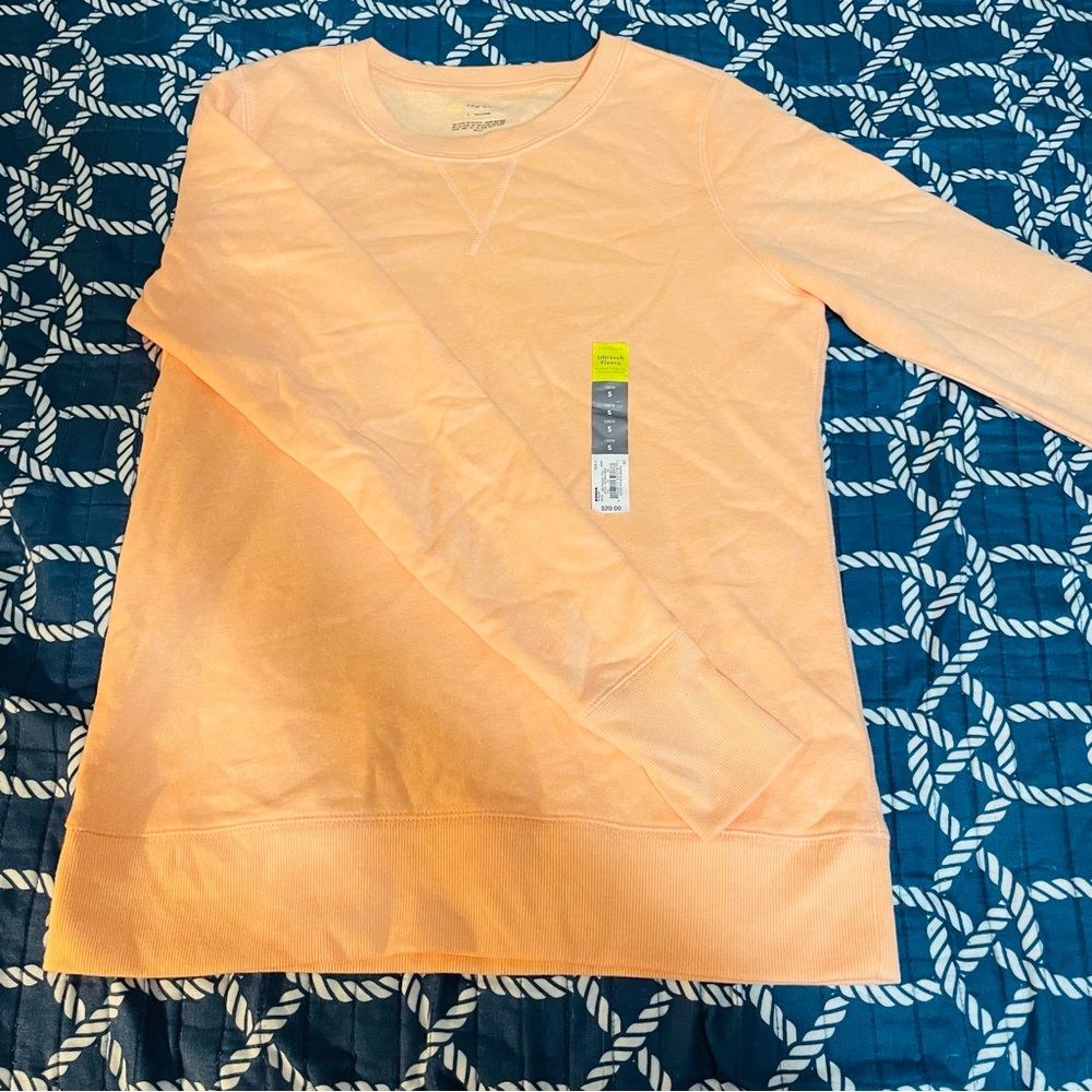 Tech Gear Tops Brand new UltraSoft Fleece Crew Peach  sweater